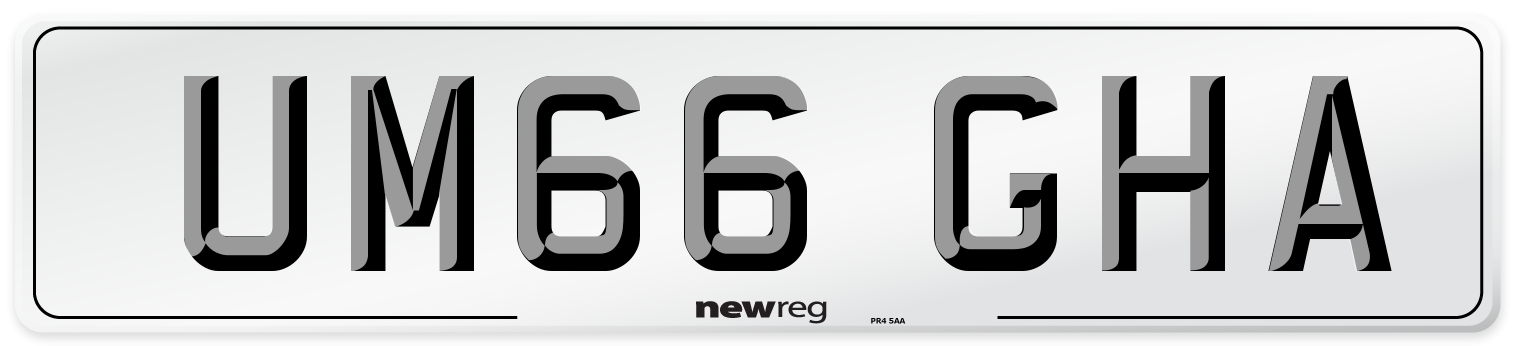 UM66 GHA Number Plate from New Reg